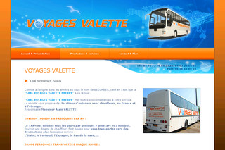 Aperçu visuel du site http://www.transports-voyages-valette.com