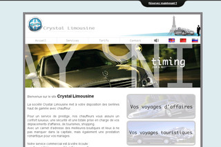 Aperçu visuel du site http://www.crystal-limousine.fr/