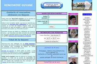 Aperçu visuel du site http://www.rencontre-guyane.fr