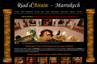 Aperçu visuel du site http://www.riad-sejour-marrakech.com