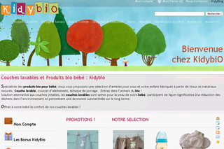 Aperçu visuel du site http://www.kidybio.com