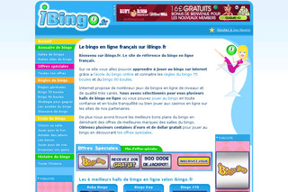 Aperçu visuel du site http://www.ibingo.fr/