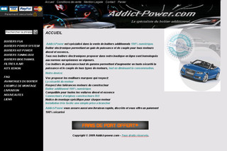 Aperçu visuel du site http://www.addict-power.com