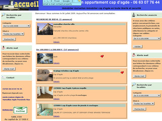 Aperçu visuel du site http://www.marseillan.biz
