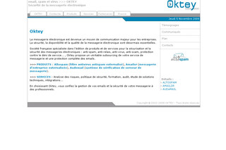 Aperçu visuel du site http://www.oktey.com