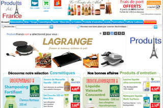 Aperçu visuel du site http://www.produitsfrance.com