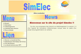 Aperçu visuel du site http://www.simelec-projet.fr
