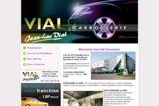 Aperçu visuel du site http://www.vial-carrosserie.com/