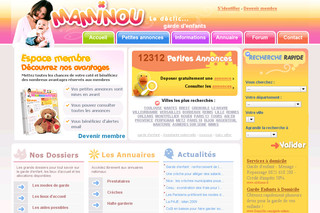 Aperçu visuel du site http://www.maminou.com