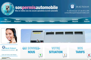 Aperçu visuel du site http://www.sospermisautomobile.com