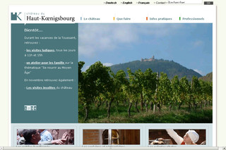 Aperçu visuel du site http://www.haut-koenigsbourg.fr