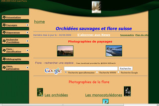 Aperçu visuel du site http://www.apercufloresuisse.info