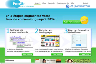 Aperçu visuel du site http://www.pumpup.fr/