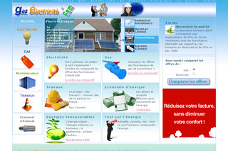 Aperçu visuel du site http://www.gazelectricite.com