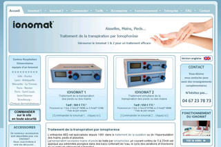 Aperçu visuel du site http://www.ionomat.com
