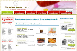 Aperçu visuel du site http://www.recette-dessert.com
