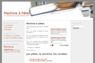 Aperçu visuel du site http://machine-pates.com/