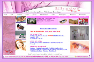 Aperçu visuel du site http://www.elysees-cannes.com