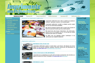 Aperçu visuel du site http://www.imprimante-multifonction.com