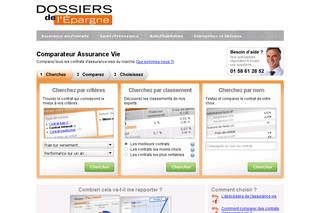 Aperçu visuel du site http://assurance-vie.lesdossiers.com/