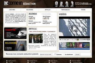 Aperçu visuel du site http://www.becomeinseduction.com
