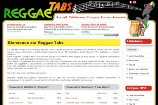 Aperçu visuel du site http://www.broz-reggae-tabs.com