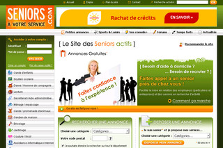 Aperçu visuel du site http://www.seniorsavotreservice.com