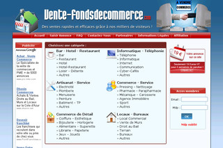 Aperçu visuel du site http://www.vente-fondsdecommerce.com