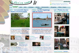 Aperçu visuel du site http://www.e-venise.com