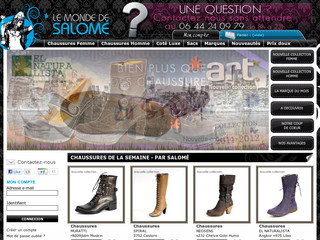 Aperçu visuel du site http://www.lemondedesalome.com