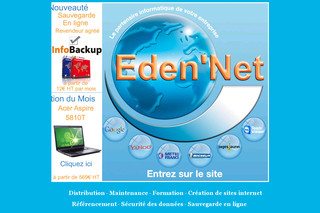 Aperçu visuel du site http://www.edennet.fr
