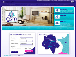 Aperçu visuel du site http://www.gsm-immobilier.com