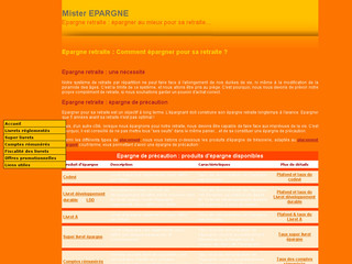 Aperçu visuel du site http://www.mister-epargne.com/
