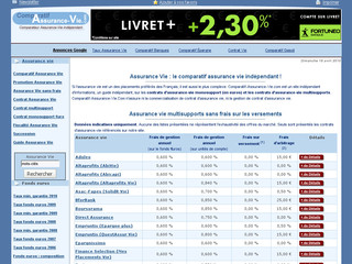 Aperçu visuel du site http://www.comparatif-assurance-vie.com/