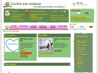 Aperçu visuel du site http://www.arbre-aux-cadeaux.com