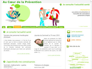 Aperçu visuel du site http://www.au-coeur-de-la-prevention.fr/