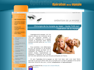 Aperçu visuel du site http://www.operation-myopie.org/