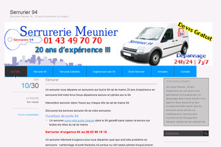 Aperçu visuel du site http://www.serrurierdefrance.com