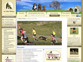 Aperçu visuel du site http://www.lebonchien.fr