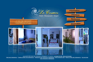 Aperçu visuel du site http://www.lecosmos-hotel-ivato.com