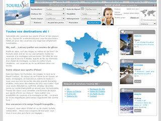 Aperçu visuel du site http://www.tourea-ski.com