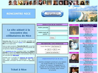 Aperçu visuel du site http://www.rencontre-nice.fr