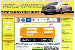Aperçu visuel du site http://www.selection-voiture-occasion.com