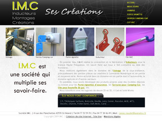Aperçu visuel du site http://www.imc-creations.fr