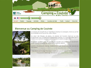 Aperçu visuel du site http://www.camping-coulvee-chemille.com