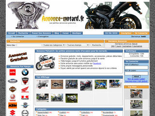Aperçu visuel du site http://www.annonce-motard.fr