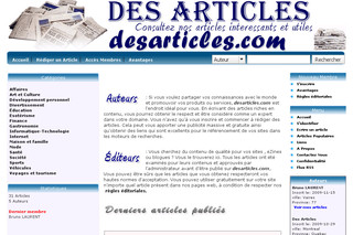 Articles libre et contenu gratuit - Desarticles.com Articles libre et contenu gratuit - Desarticles.com