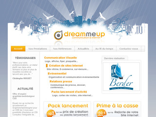 Aperçu visuel du site http://www.dream-me-up.fr