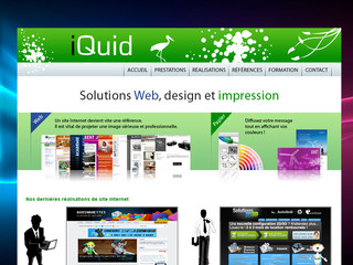 Aperçu visuel du site http://www.iquid.net