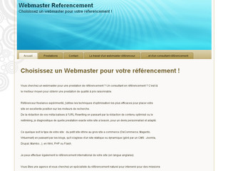 Webmaster Référencement - référencement freelance 